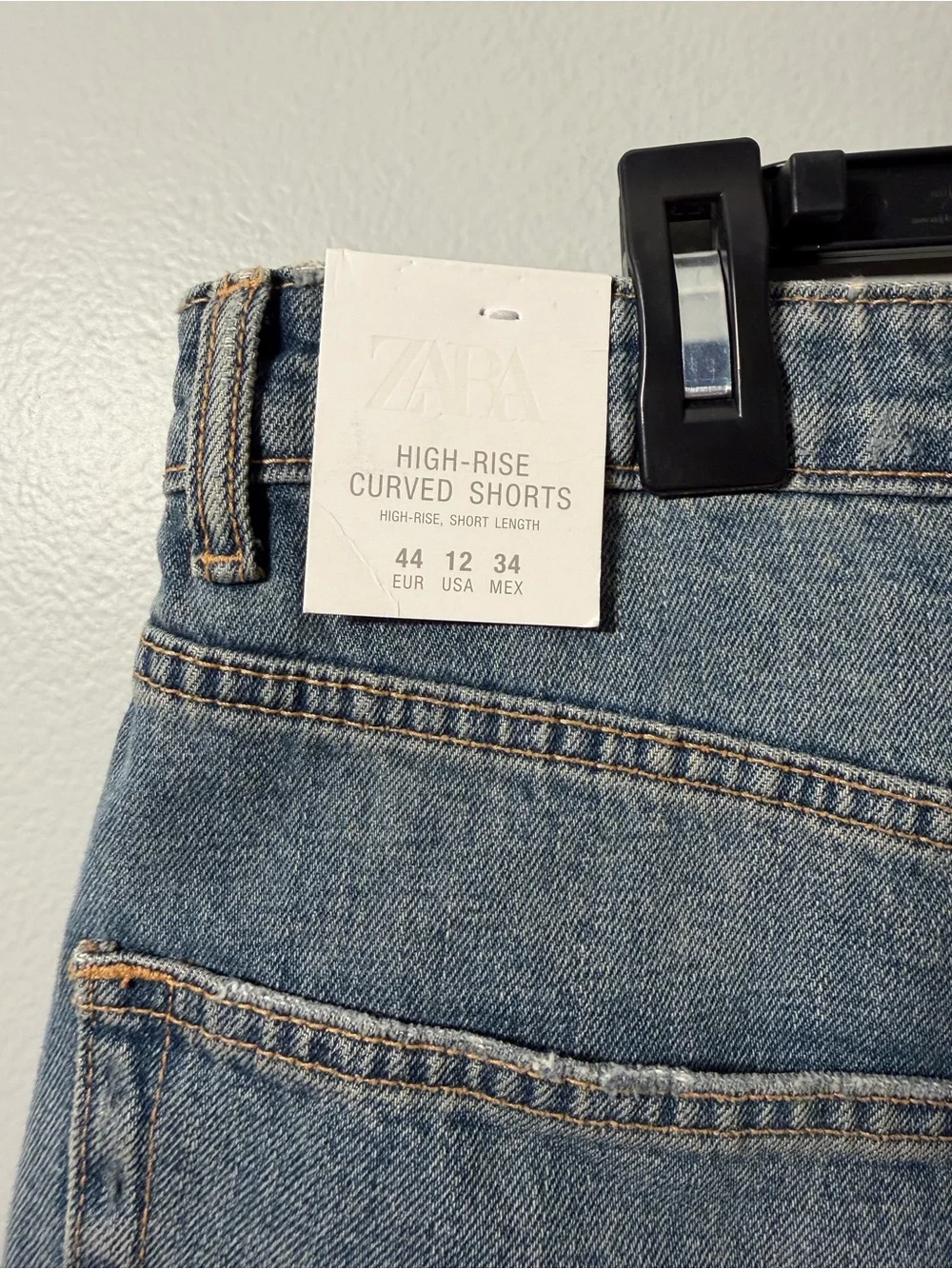 Zara Distressed Light Blue Denim Cutoff Shorts